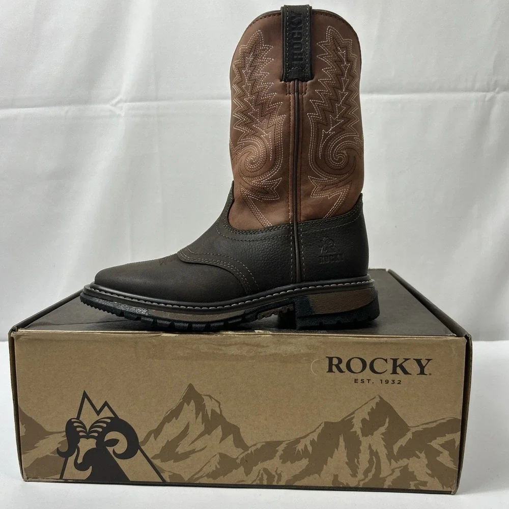 Rocky Kids' Original Ride FLX Western Cowboy Boots Unisex Size 13 RKW0257C